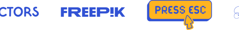Brands I've worked with Tiny Protectors, Freepik, Press ESC and Maison Mela logos